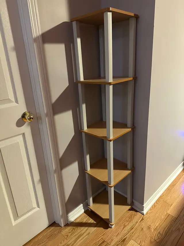 Furinno 18026BE/WH Turn-S 5-Tier Compact Multipurpose Shelf in Bookcases & Shelving Units in Markham / York Region - Image 4