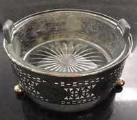 Vintage Crystal and Silver Candy Dish