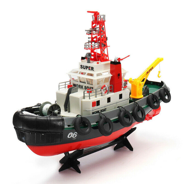 RC RC 2.4G Seaport Tug Boat Work Boat With Lights & Spurt Water in Hobbies & Crafts in City of Toronto - Image 3