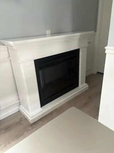 electric fire place with mantel, View more