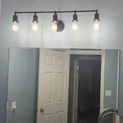 Industrial 5-Light Vanity Fixture, View more