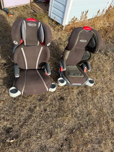 I have two used Graco booster seats for sale. The backs can come off as well as the armrests if pref...