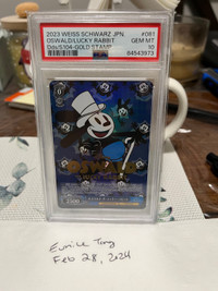 Oswald Japanese psa 10 gold stamped