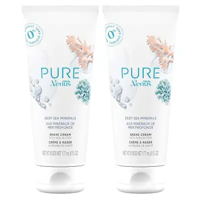 Gillette Venus PURE Shaving Cream Deep Sea Minerals 6Oz 2 Pack, View more