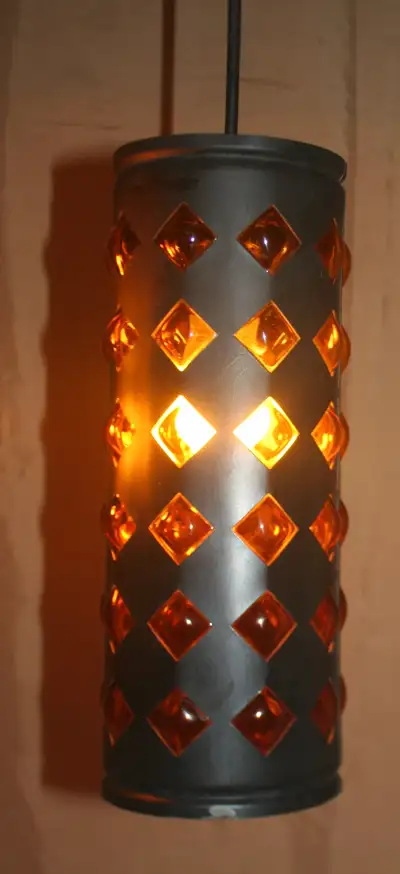 VTG. Pendant Lights of Amber Glass in Nanny Still style for RAAK, View more