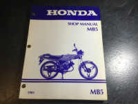 1982 Honda MB5 Motorcycle Factory Shop Repair Service Manual