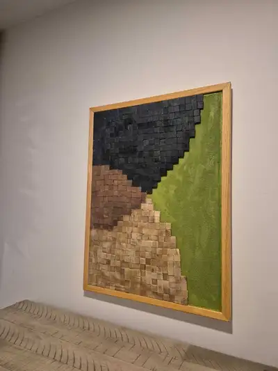 Geometric Wood Art Piece, View more