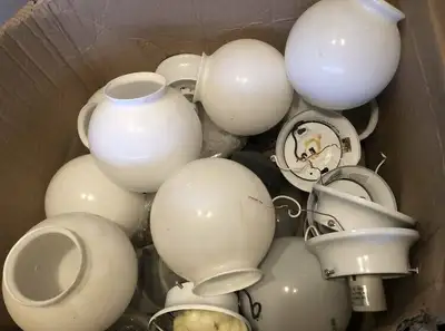 Galaxy white globe glass lights, View more