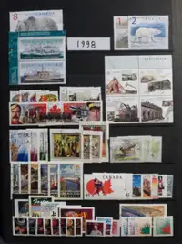 Timbres  usagés du Canada 1998 a 2006 + timbres spéciaux
