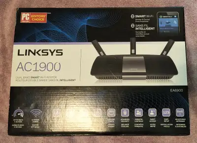 Linksys AC1900 Dual Band SMART Wi-Fi Router (EA6900), View more