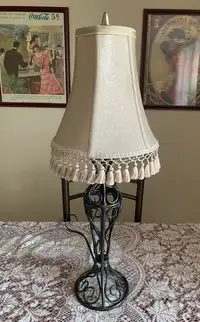 Wrought Iron Lamp with Shade