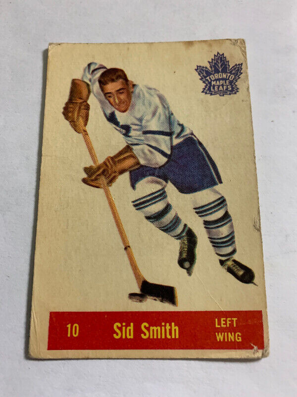 1957-58 Parkhurst Hockey Card#10 Sid Smith Toronto Maple Leafs dans Art et objets de collection  à Longueuil/Rive Sud