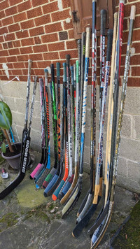 27+ hockey sticks, Bauer, Reebok, Sherwood
