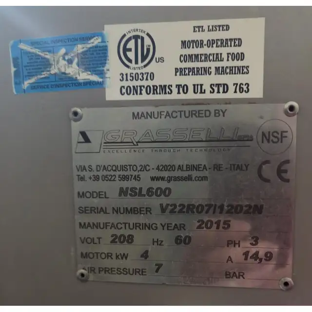 Grasselli NSL600 Commercial Vertical Meat Slicer62866660759299121