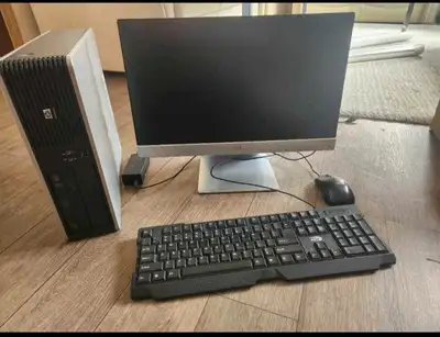 Computer with desktop, View more