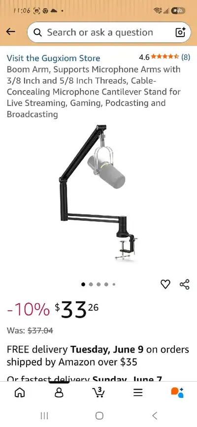 Gugxiom Microphone Boom Arm, View more
