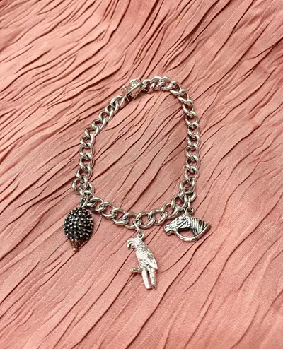 Vintage Animal Charm Bracelet- Sterling Silver, View more