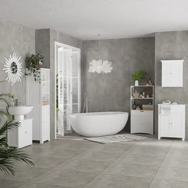 Over Toilet Storage Cabinet, Bathroom Wall Cabinet with Adjustab in Bookcases & Shelving Units in Markham / York Region - Image 3