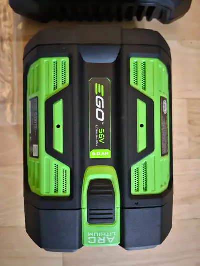 Battery and charger new, never used. They came with a lawn mower I bought on May 10. I'm selling the...