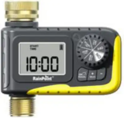 RAINPOINT Water Timer 1 Zone with Brass Inlet and Outlet, Orange, View more
