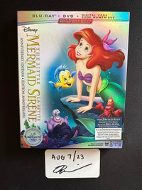 Disney The Little Mermaid Anniversary Edition Blu Ray + DVD + Di