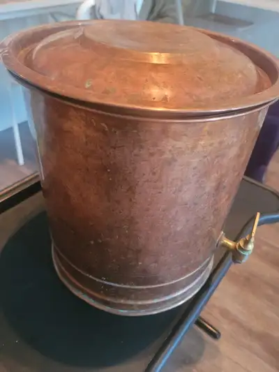 Copper water dispenser with brass spout, View more
