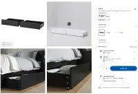 FS: a set of 4 underbed drawers for IKEA MALM queen size