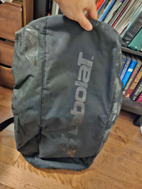 3 Babolat bags -  wheels, one black duffle and pickleball bag