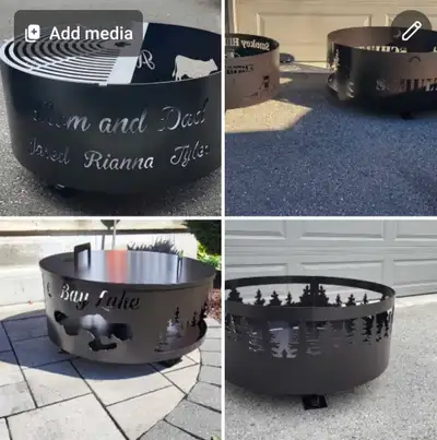 Fire pits Starting at $425 Also available: Smokeless fire pit rings Fire rings Inserts for brick/con...
