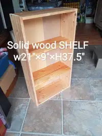 Solid wood Bookcase Shelf (w21"×D9"×H37.5")***Adjustable shelves