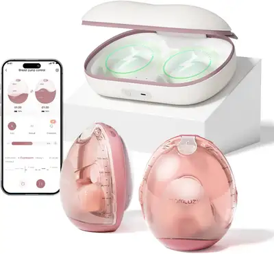 Momcozy Air 1 Tire-lait ultra fin, mains libres avec étui, View more