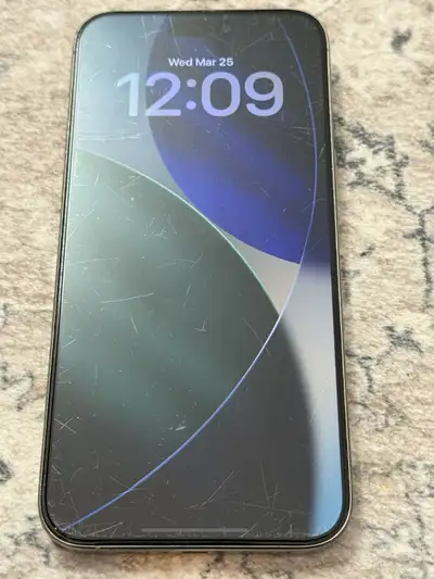 Natural Titanium iPhone 15 Pro Max 256GB - Tempered Glass, View more