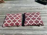 2 Large Patio cushions 24x24