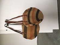 African Sisal Bags with Leather Strap Handles (Kenya)