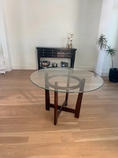 Buffet and glass table for sale, View more