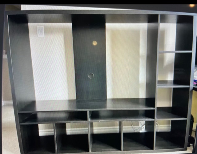 IKEA TV unit, shelving, & media storage (or mudroom shelving) TV