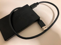 External SSD / HDD case 2.5“ black metal USB 3.0 S-ATA