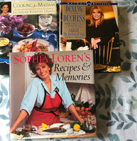 Sophia Loren Recipes & Memories, Jackie O Cooking for Madam etc