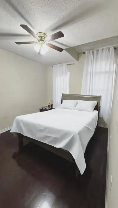 Furnished room available for a girl in a house. On sharing basis Room furnished with Bed, mattress a...