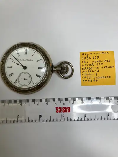 Elgin pocket watch 16, View more