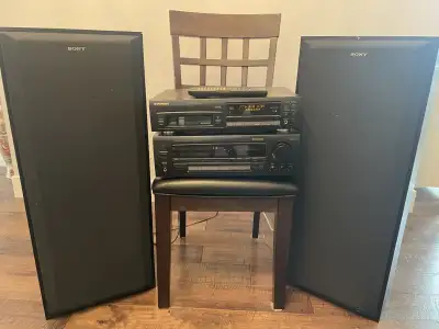 Pioneer home stereo system with speakers, View more