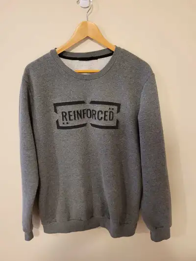 Vintage Men's Reinforced Crewneck Sweatshirt - Gray Size Large, View more
