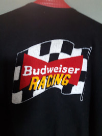 BUDWEISER RACING LEATHER COAT XL- LIKE NEW- RARE!