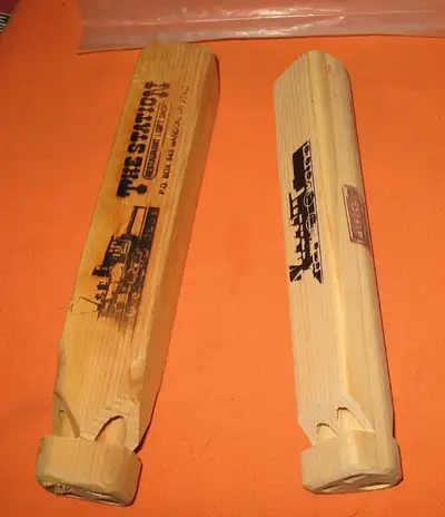 Listed Model Railroad Train / Cars / Buildings Etc. - All as shown ` Three Wooden Hand Crafted Train...