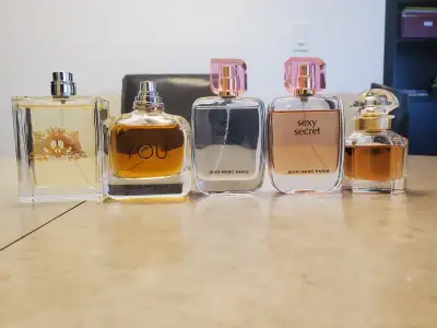 5 perfume - almost full bottles, View more