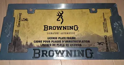 Browning metal license plate frame, View more