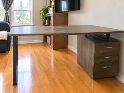 Wooden Desk with Drawers – Excellent Condition, View more