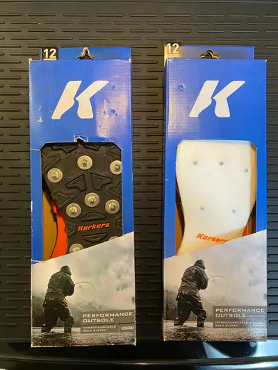 Korkers Wading Boot Interchangeable Sole System - TWO Pairs- #12, View more