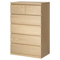 Ikea malm dresser/ 6 drawer Chest 