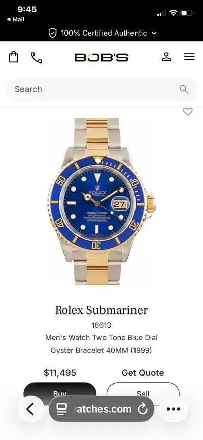  wanted men’s Rolex watch, View more